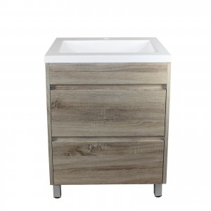 Qubist White Oak Free Standing 600 Vanity Cabinet Only